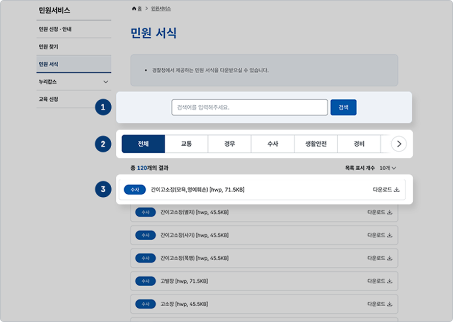 민원 서식 이미지
